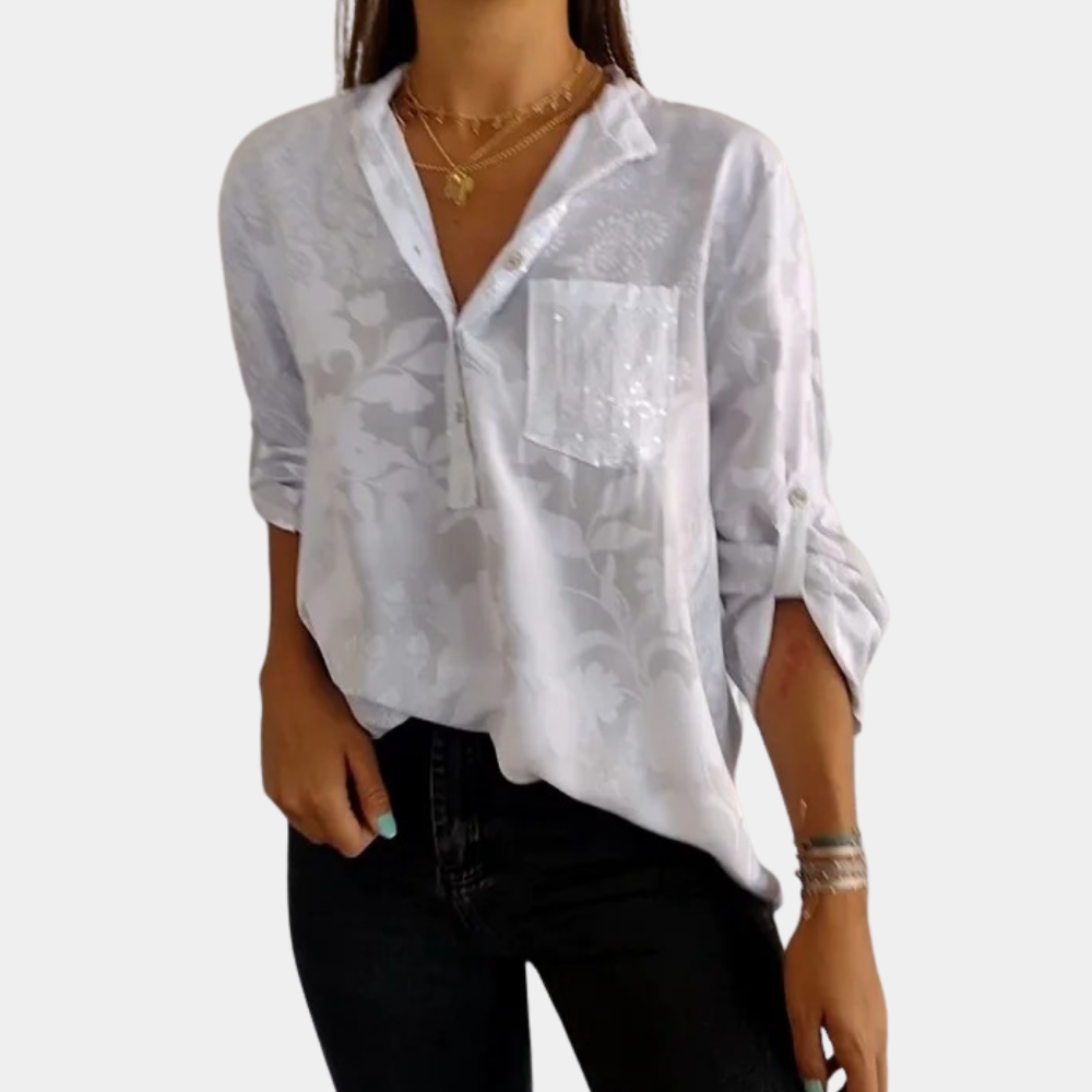 Edith - Zomerse blouse met verstelbare mouwen voor dames