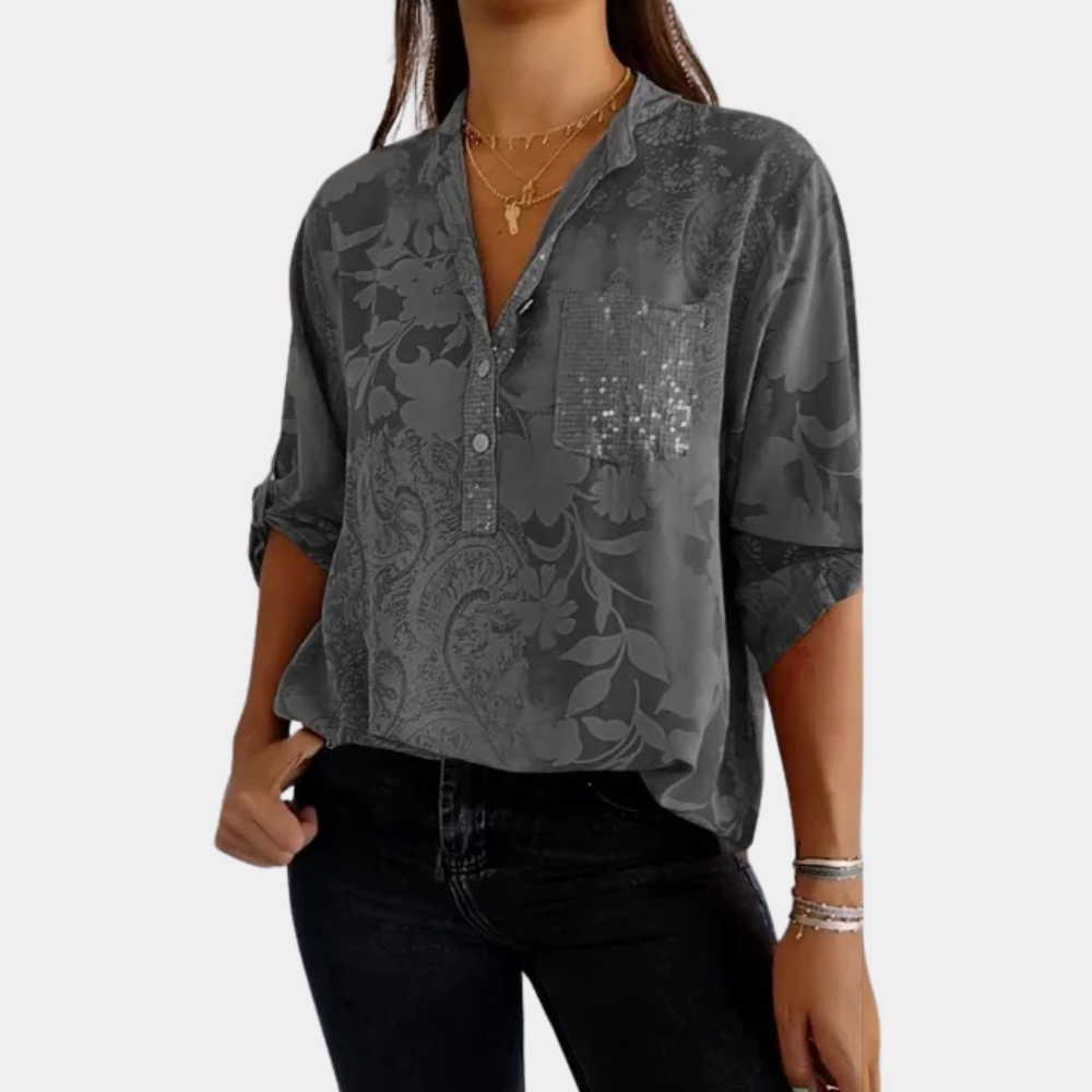 Edith - Zomerse blouse met verstelbare mouwen voor dames