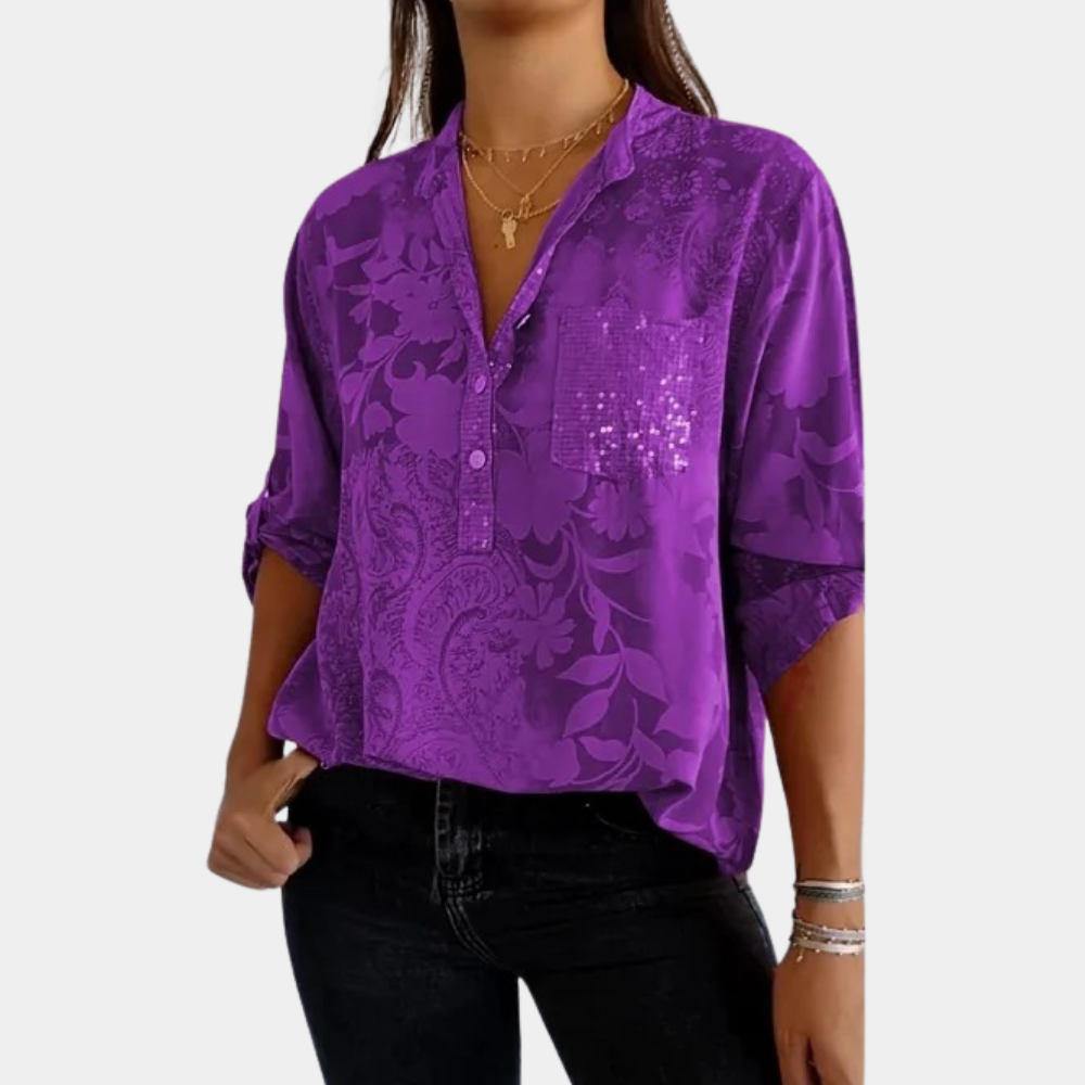 Edith - Zomerse blouse met verstelbare mouwen voor dames