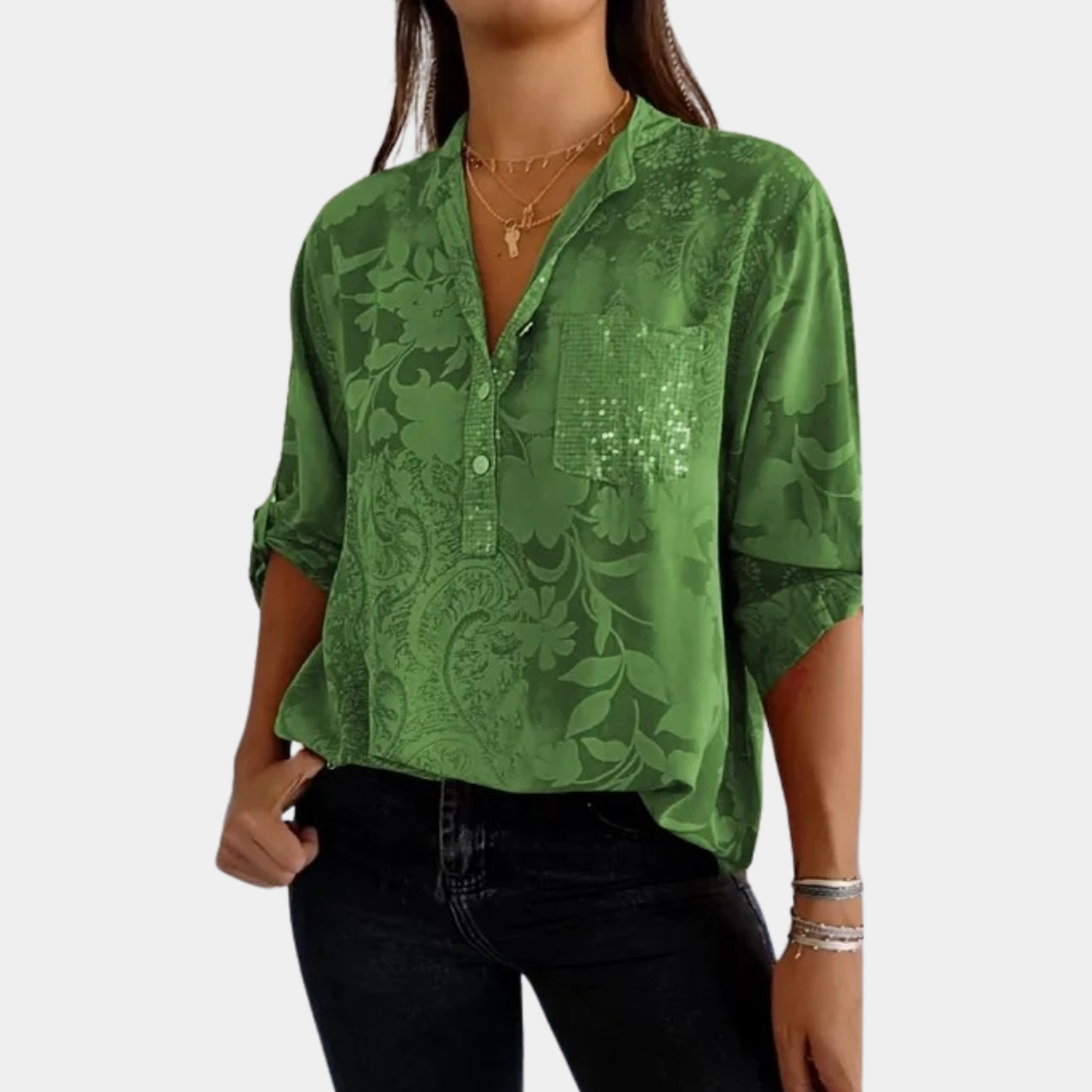 Edith - Zomerse blouse met verstelbare mouwen voor dames