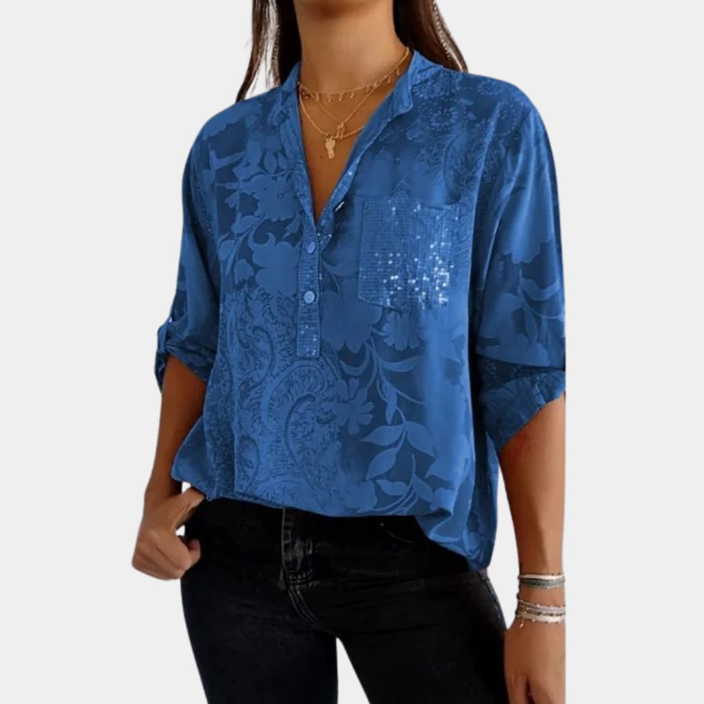 Edith - Zomerse blouse met verstelbare mouwen voor dames