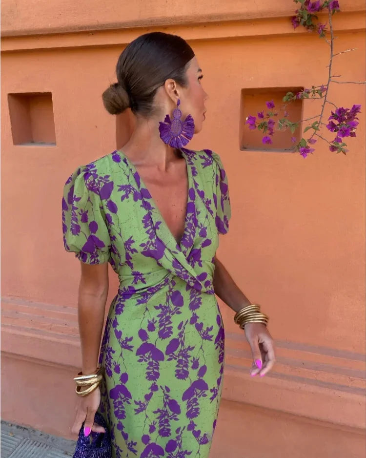 Elegante-Skinny-Print-Gedraaide-Dames-Midi-Jurk-Mode-V-Hals-Korte-Pofmouw-Vestidos-2024-Zomer-Lady_26ac8fe0-6755-4795-8c3f-34183c61b58d.webp