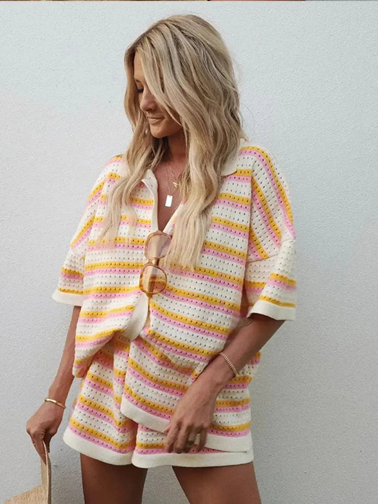 Women-Elegant-Stripe-Printed-Shirt-Shorts-Suit-Chic-Lapel-Half-Sleeves-Tops-High-Waist-Shorts-Set.webp