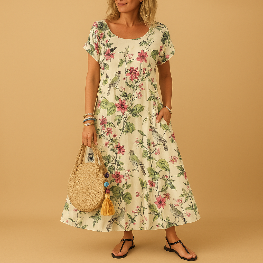 vintage-bloemenjurk-met-boothals-en-korte-mouwen-voor-dames1.png